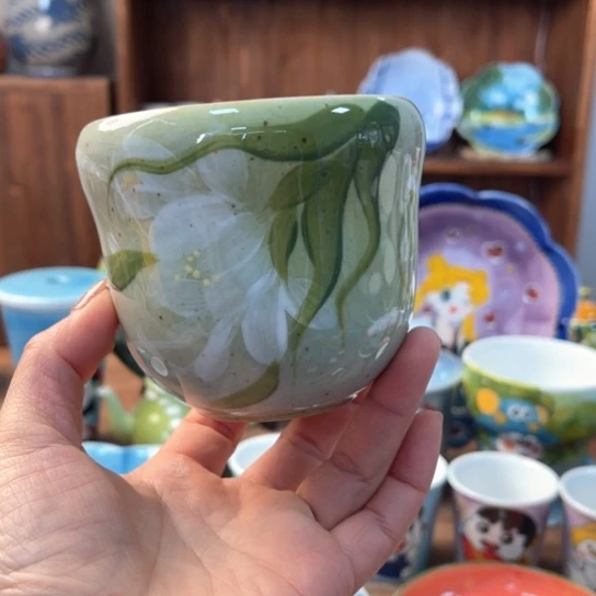 盒子景德镇釉下手绘陶瓷 