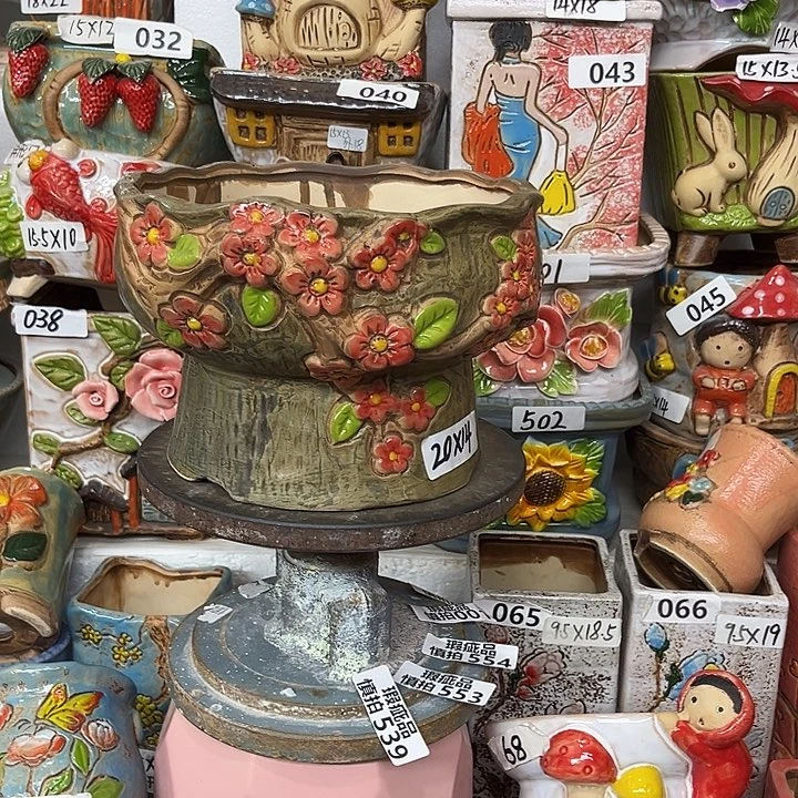 粗陶材质多肉花盆