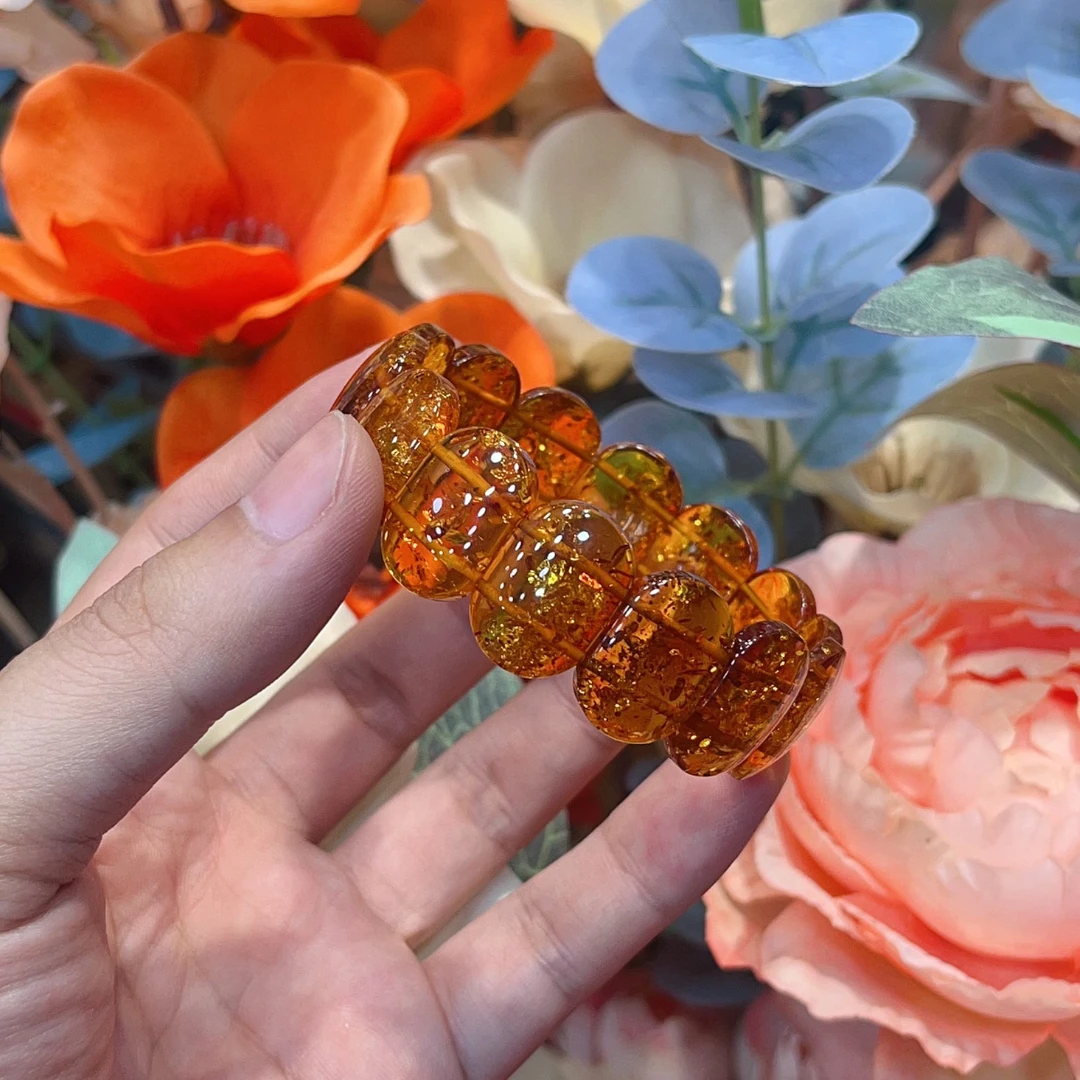 曼曼珠宝花珀手排