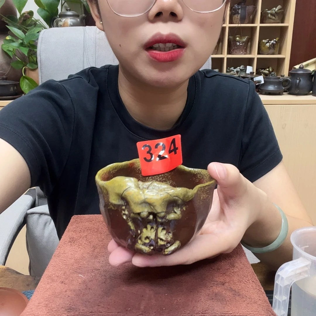平***福壶324老韩坭兴陶 柴烧呱呱杯