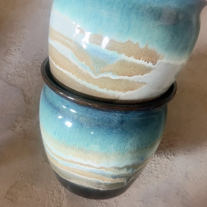 紫砂花盆高20口20