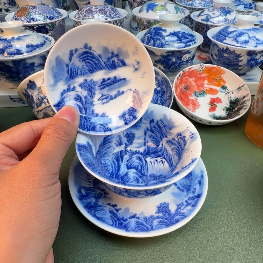 纯手工纯手绘茶具石头284