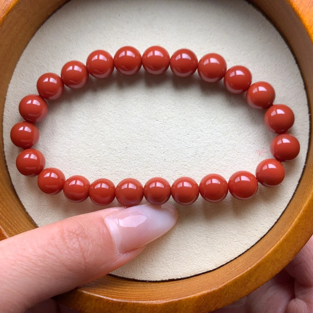 南红玛瑙未镶嵌保山天然原矿南红8mm+手串