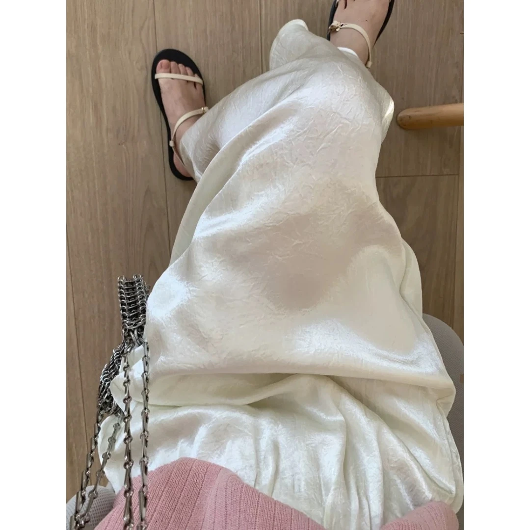 新款韩版简约纯色百搭时尚半身裙Q8275