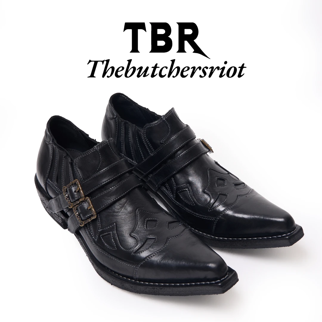 TBR固特异水洗马皮骑士巫师切尔西低帮鞋