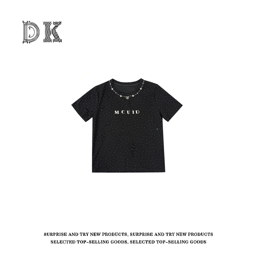 『福福款 不补差』2025年夏季新款重工手工创意设计感圆领T恤【DK】