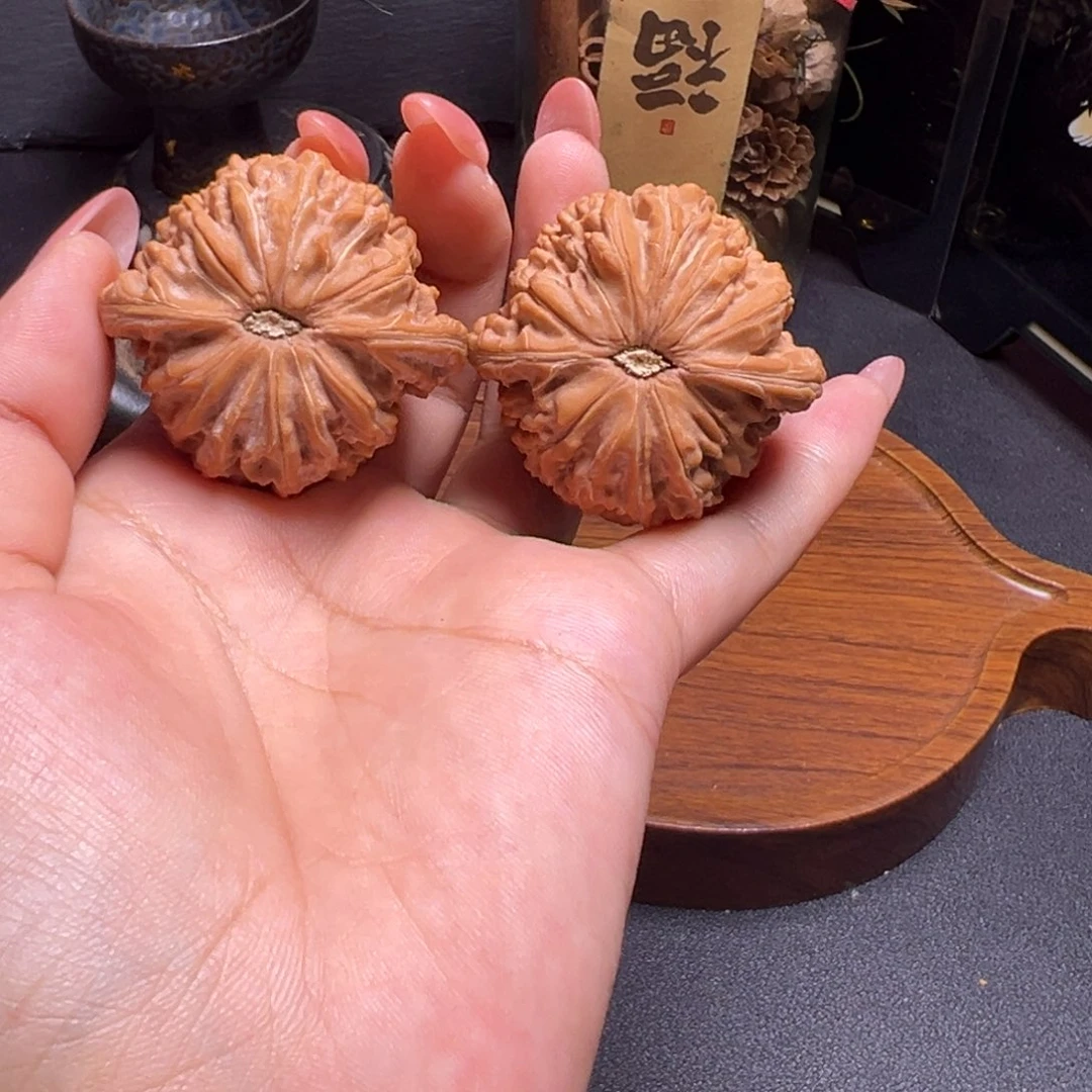 杀***碌文玩核桃把件磨盘41全品克重44+