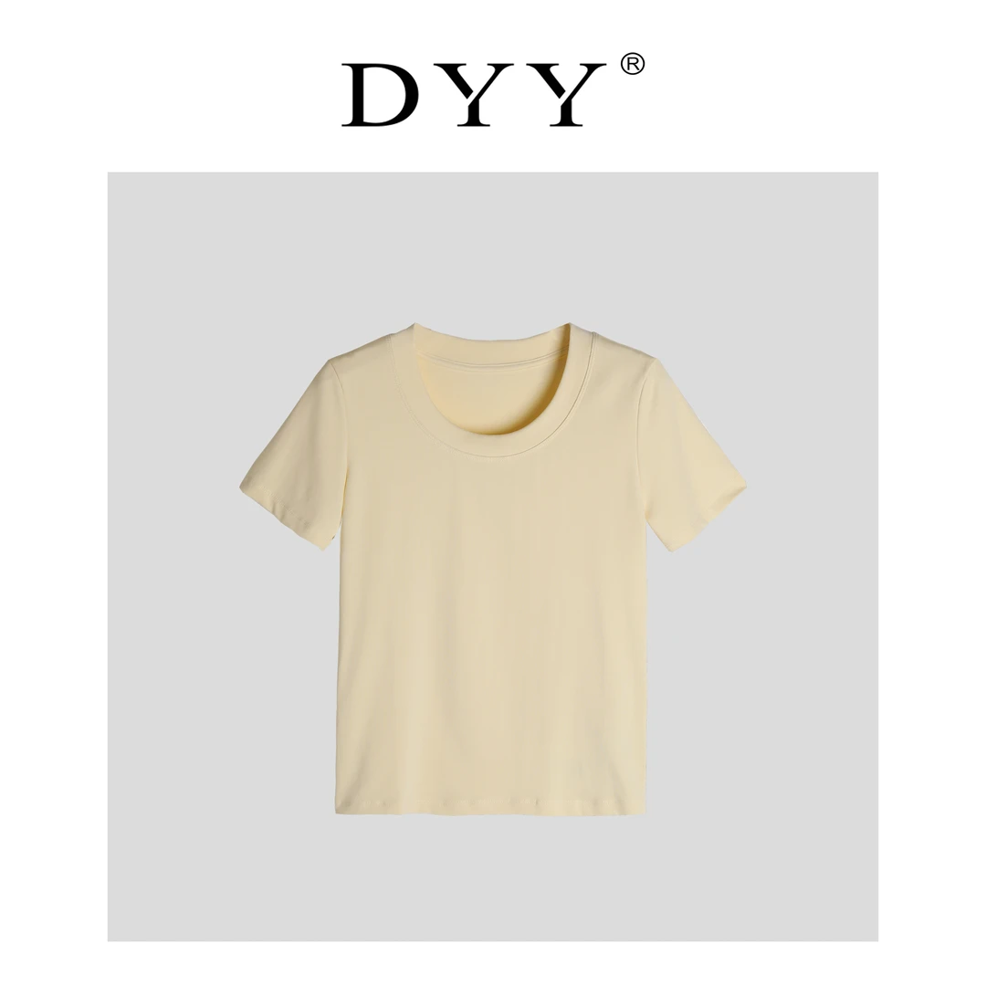 DYY品牌【彩色系列】春夏新款欧若风百搭基础款短袖T恤上衣YJ2881