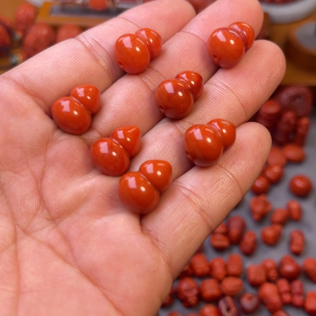 南红玛瑙未镶嵌川料精工葫芦卡12m多样性发货其中一件