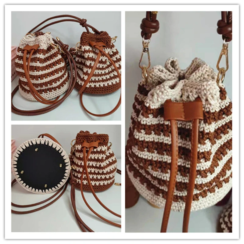 纯棉圆棉水桶包材料包全套材料包送教程单肩斜挎包包diy材料包