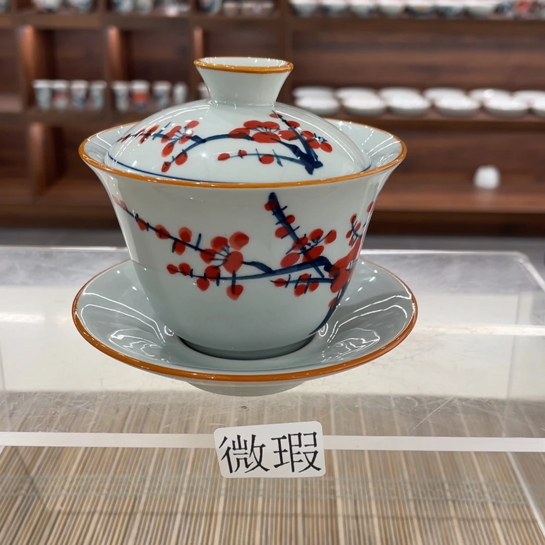 微瑕釉下彩纯手工绘制