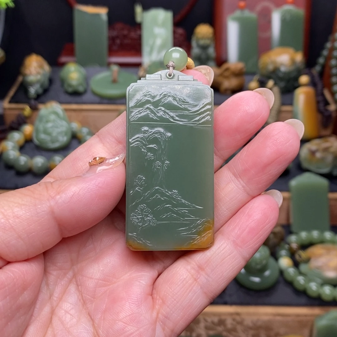 岫岩河磨玉（透闪石质玉）未镶嵌挂件