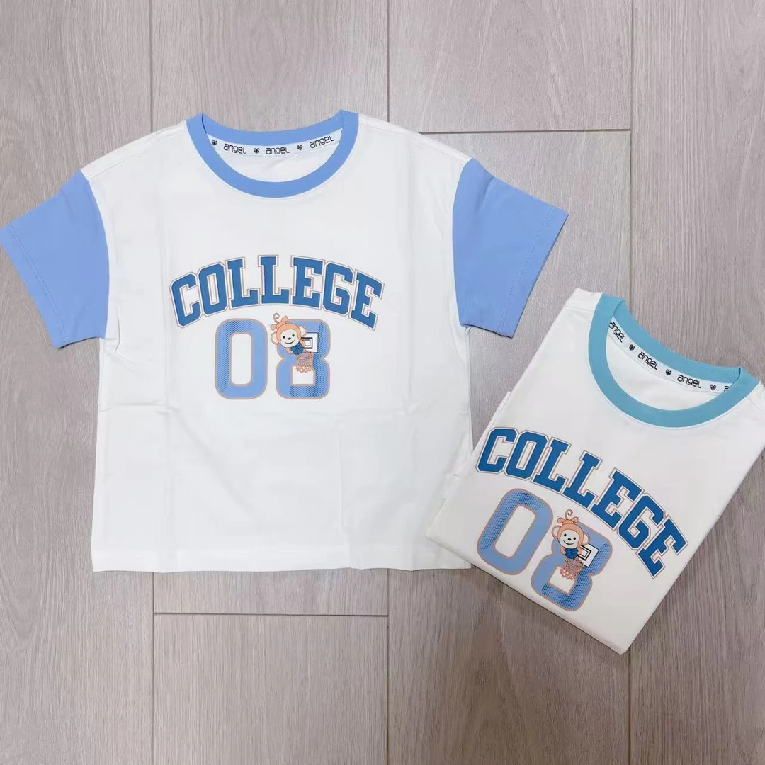 LK儿童夏季95棉圆领短袖T恤 90006