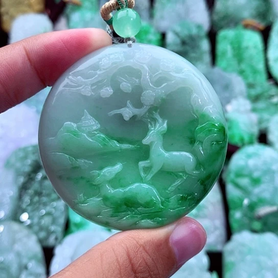 翡翠未镶嵌吊坠(不含链)