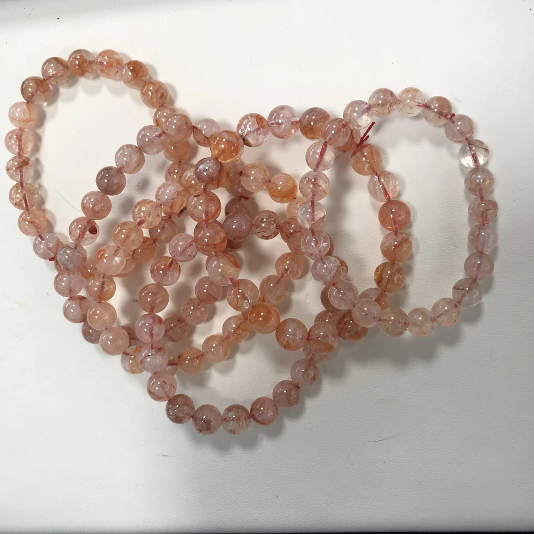 火焰橙红胶花水晶 9mm（多样性发其一）