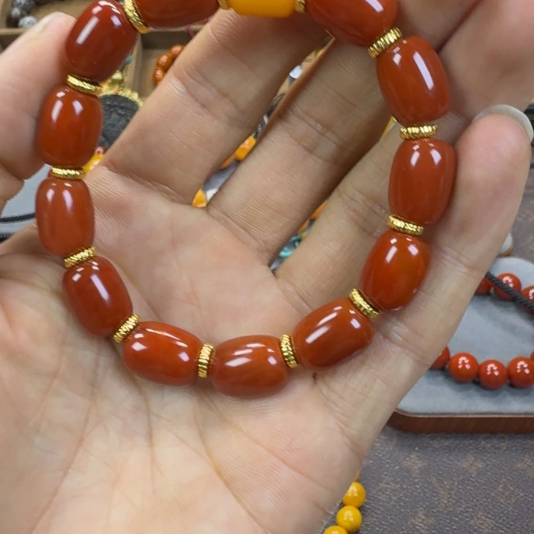 南红玛瑙未镶嵌手链