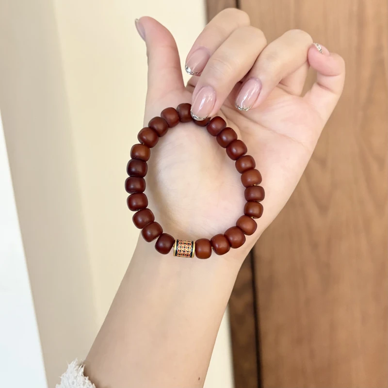 天然琥珀蜜蜡老型单圈简约18k女款手串手链手饰9mm