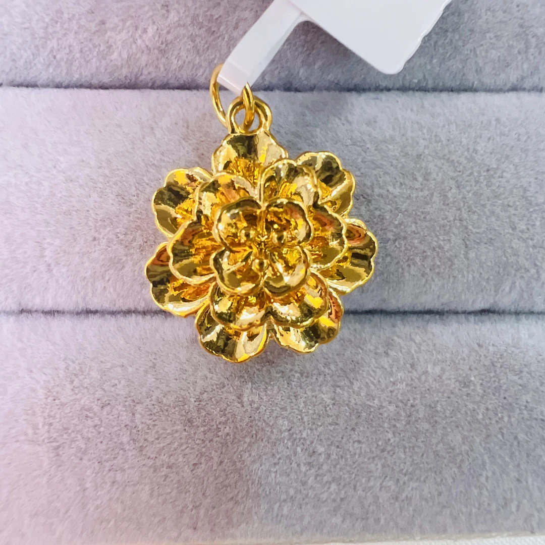 【陈晨专享】足金999饰品 大金花吊坠 0.61 GP