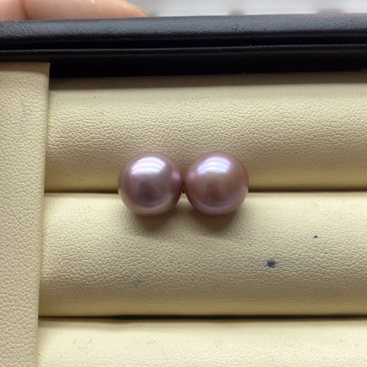 #***)淡水珍珠耳饰银S925镶嵌