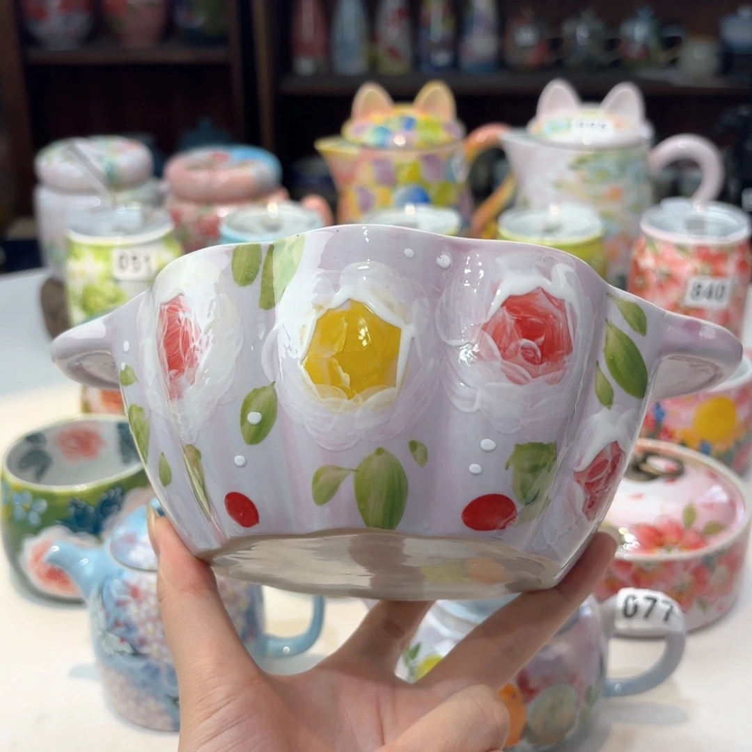 景德镇手绘高温釉下彩陶瓷茶具
