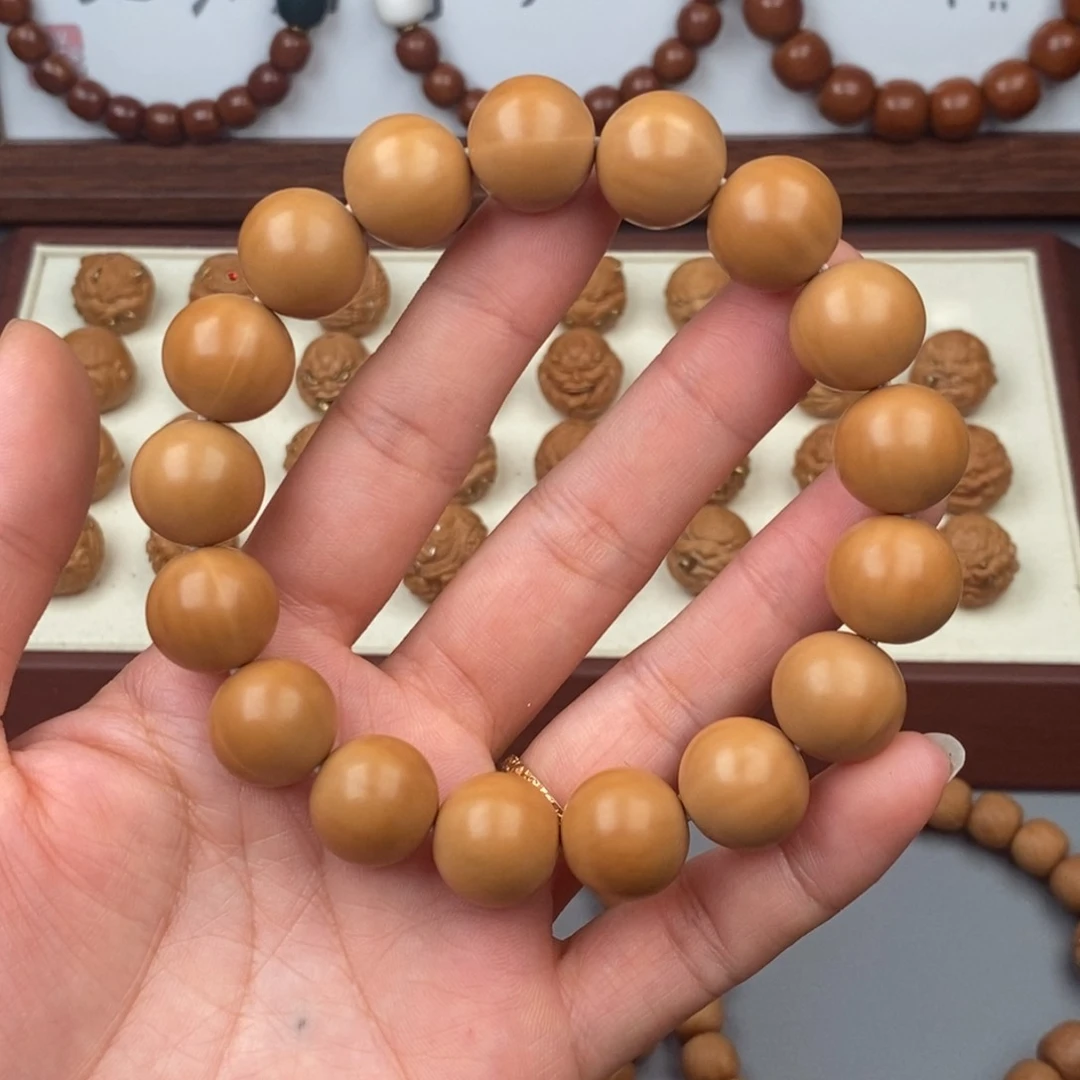 核桃手串/手链༄****正圆光珠15
