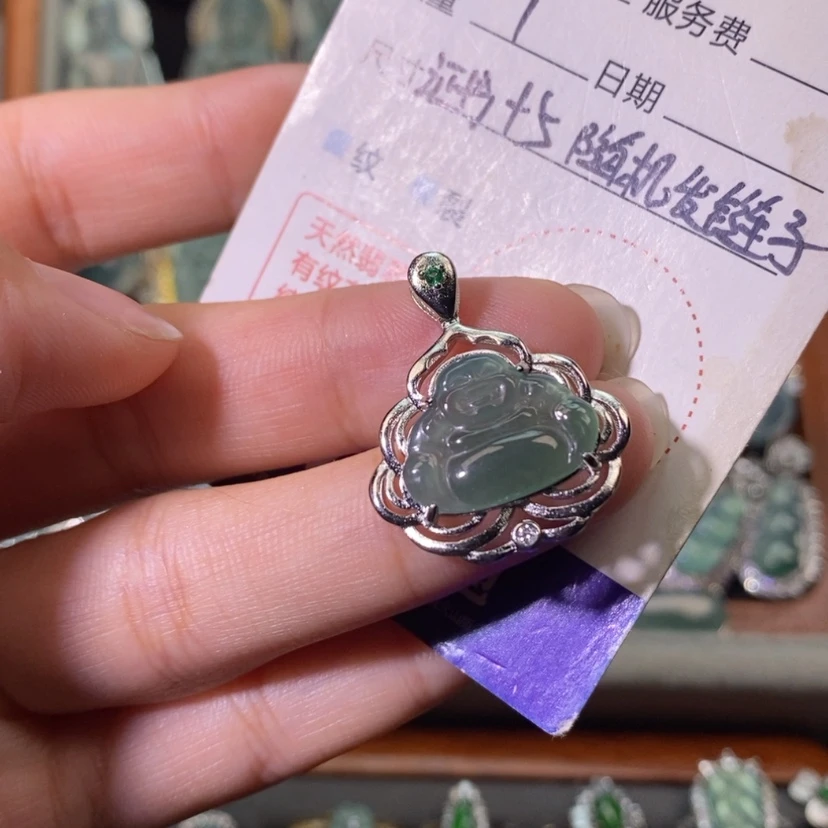 【闪购商品】翡翠未镶嵌颈饰天然