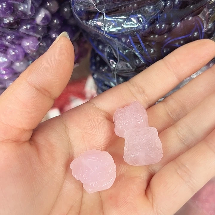 未镶嵌手链水晶粉晶醒狮
