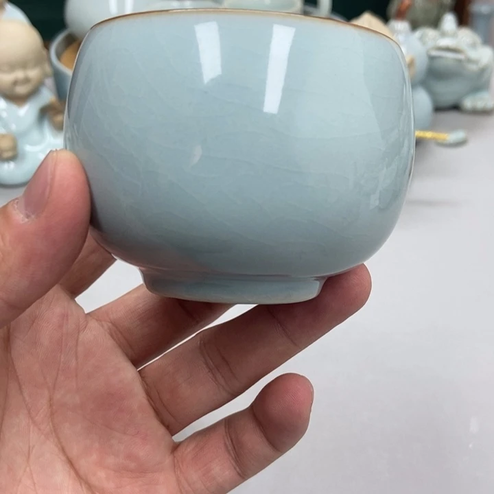 瓷天青色张君老师瑕能容杯