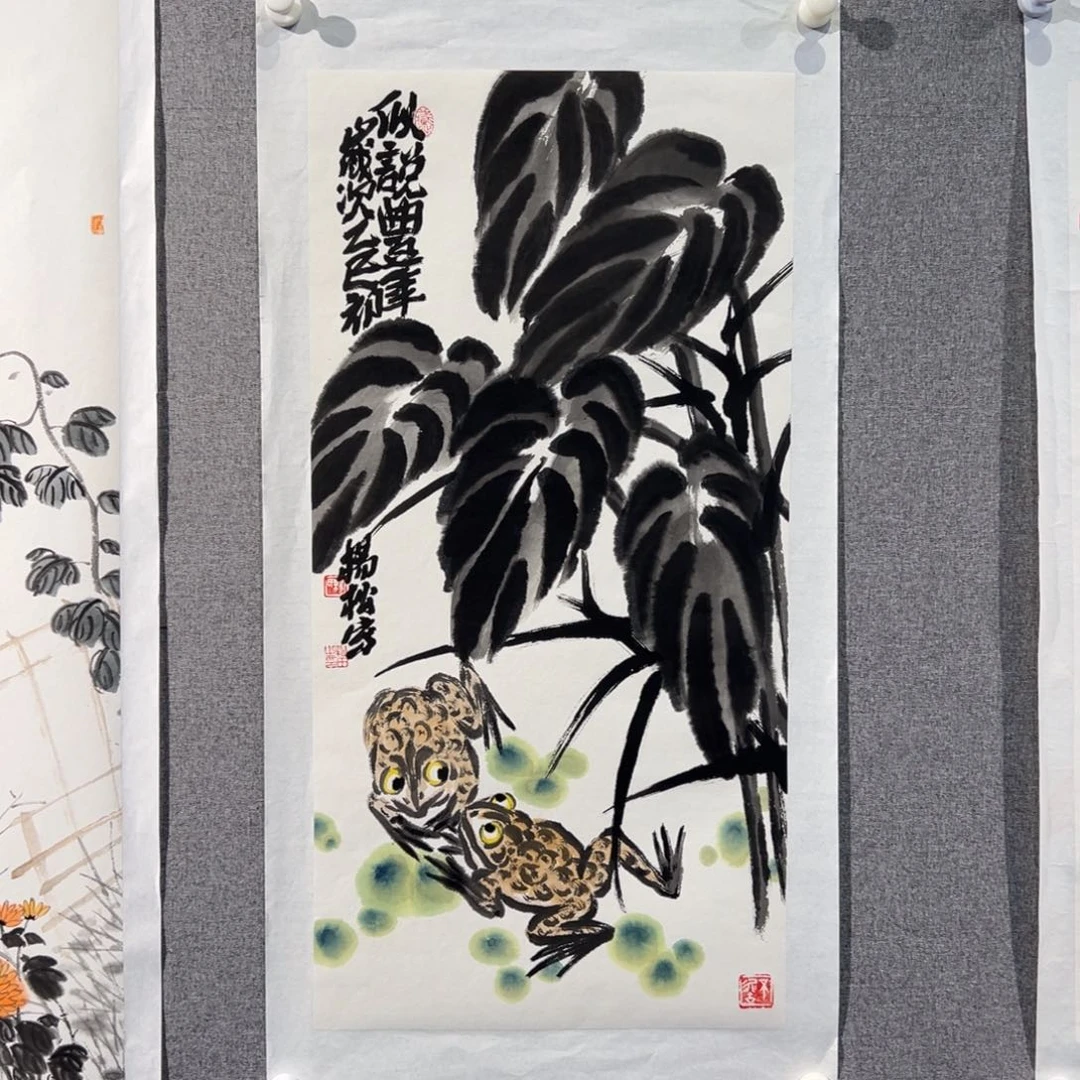 国画红袍画院手绘作品