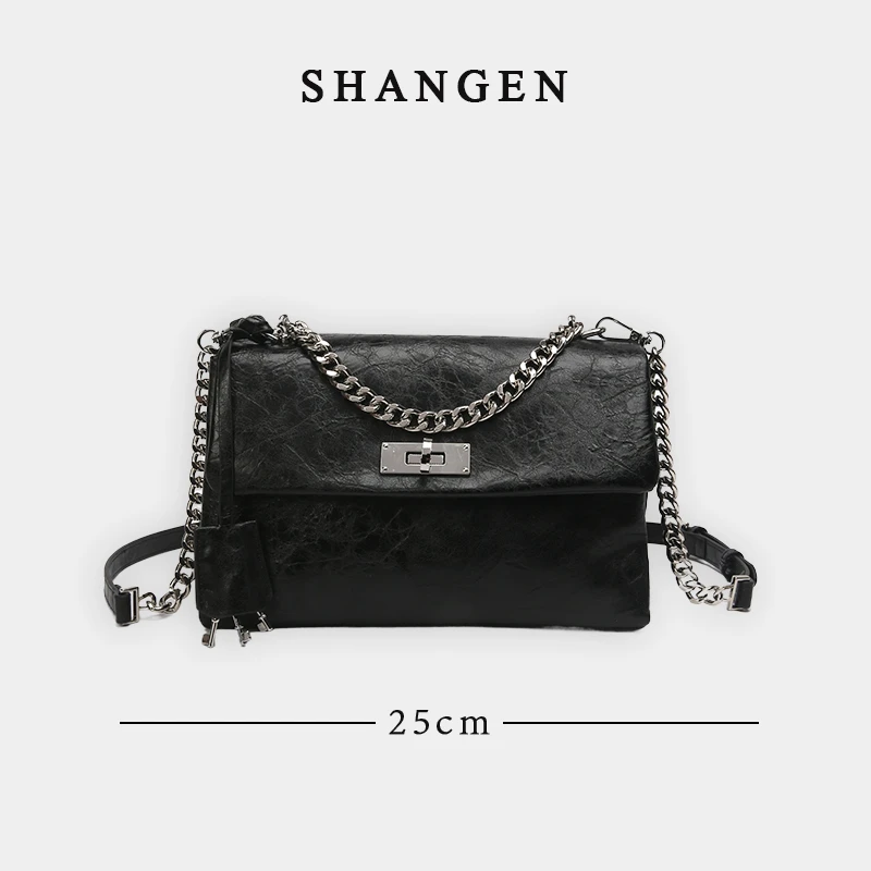 【尚恩CC】BF-66305-黑色-轻奢时尚女士新款手提单肩斜挎包