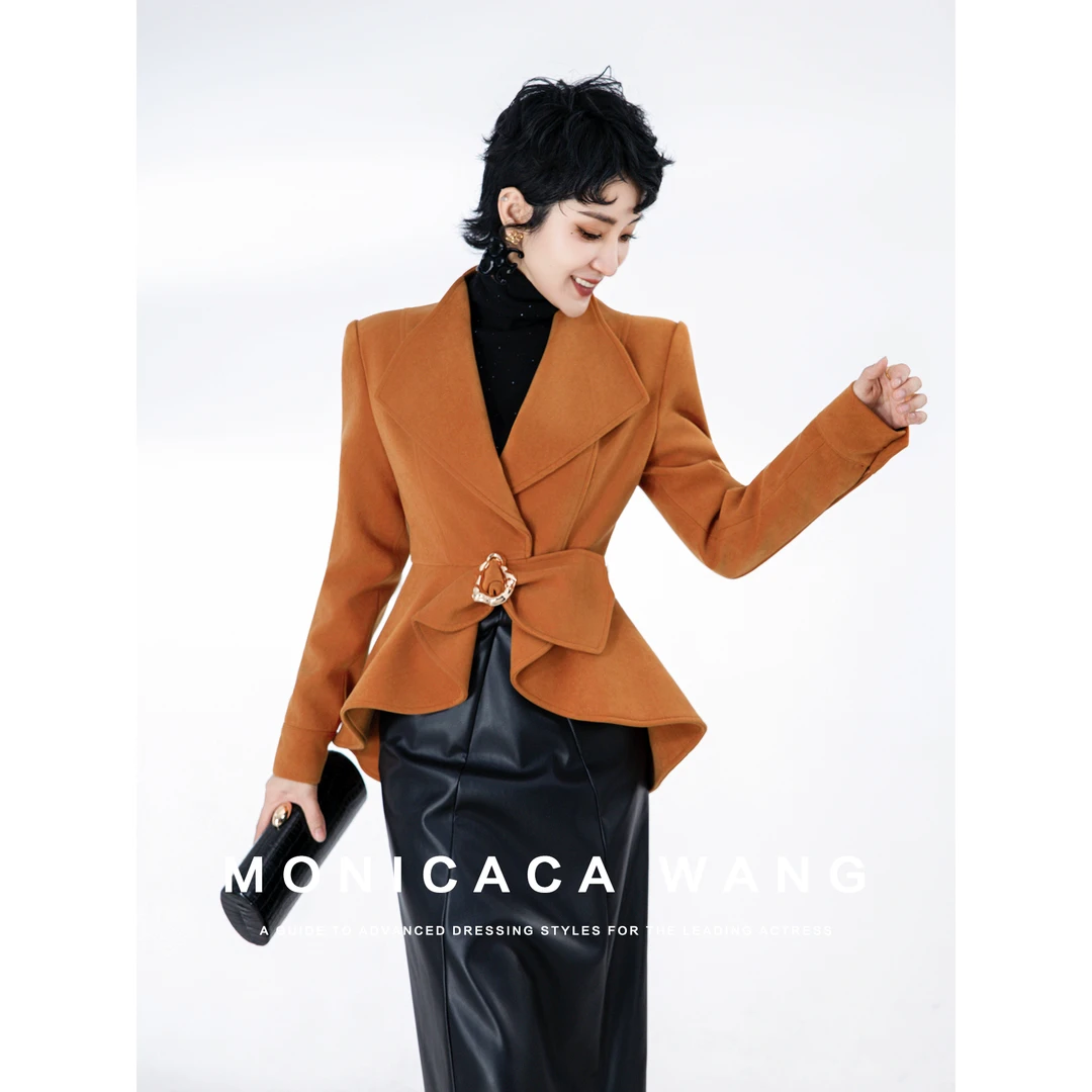 【莫妮卡卡】2025冬季女装厚款收腰显瘦时尚百搭棉短外套ZJS60074