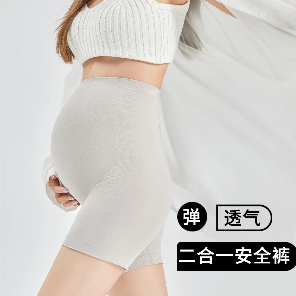 孕妇安全裤夏季薄款孕妇打底裤二合一托腹孕妇短裤新款防走光