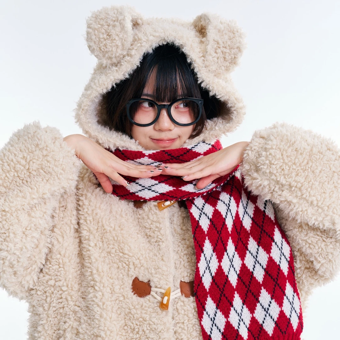 胖仙子糯叽叽兔耳毛绒超保暖外套秋冬季冬天加绒加厚连帽可爱J79