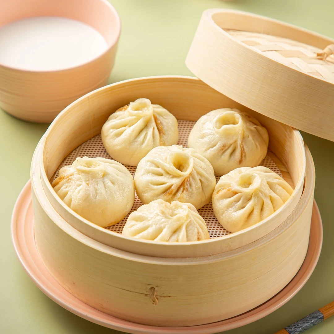 【营养早餐】鲜肉大包+黑猪肉老面小笼包+柳叶酸菜健康搭配方便速食