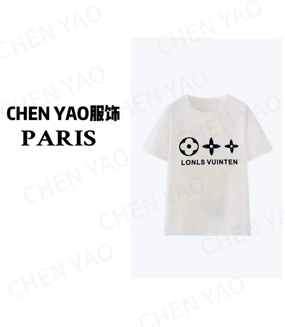 【002】轻奢时尚百搭 重工3D立体毛巾刺绣夏季设计感短袖