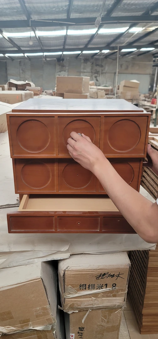 黄杨木抽屉盒底板榉多层板贴皮50×44×40瑕疵无售后   3097夏