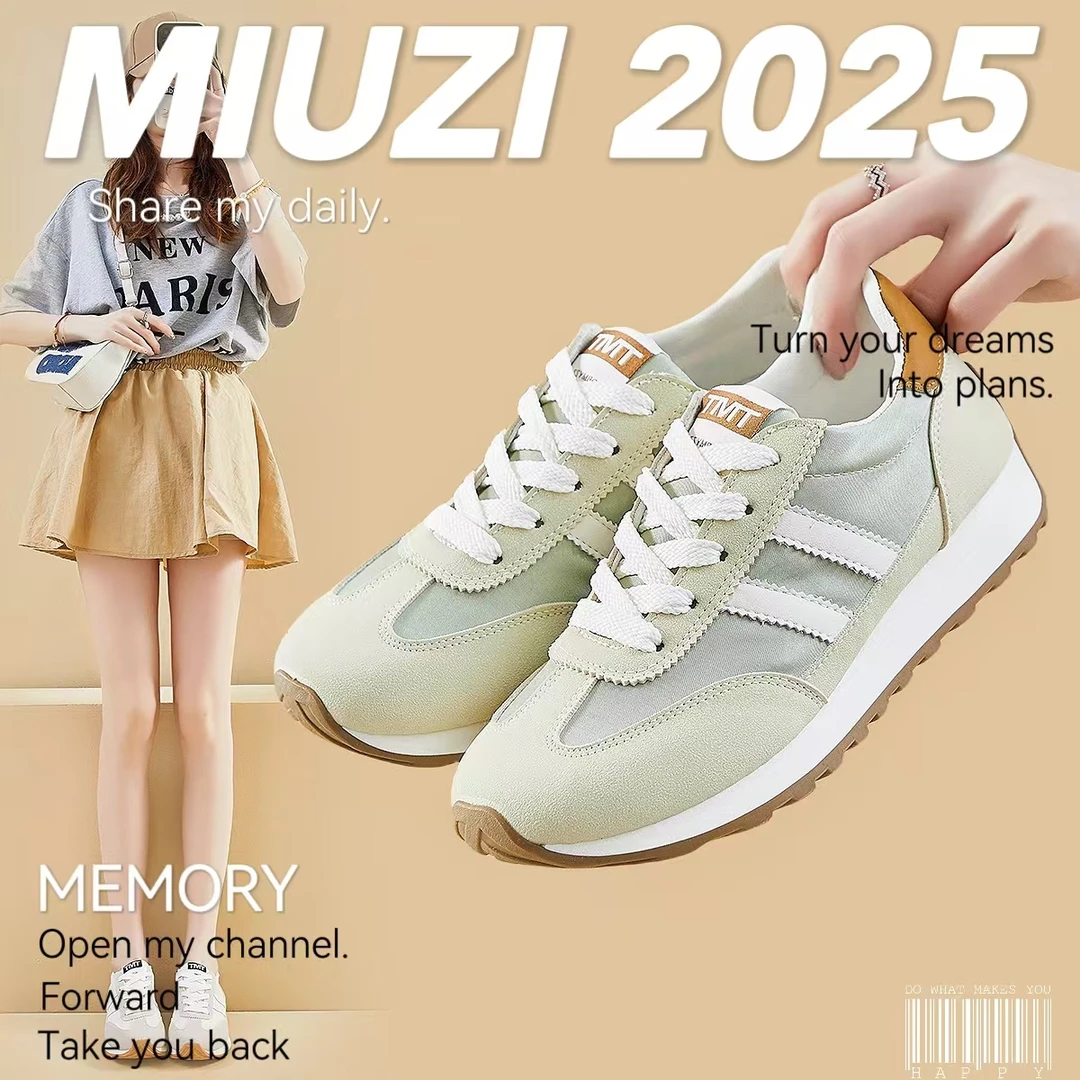 【外贸原单】日系夏季新款冰丝德训鞋老爹鞋女透气运动跑步鞋增高鞋