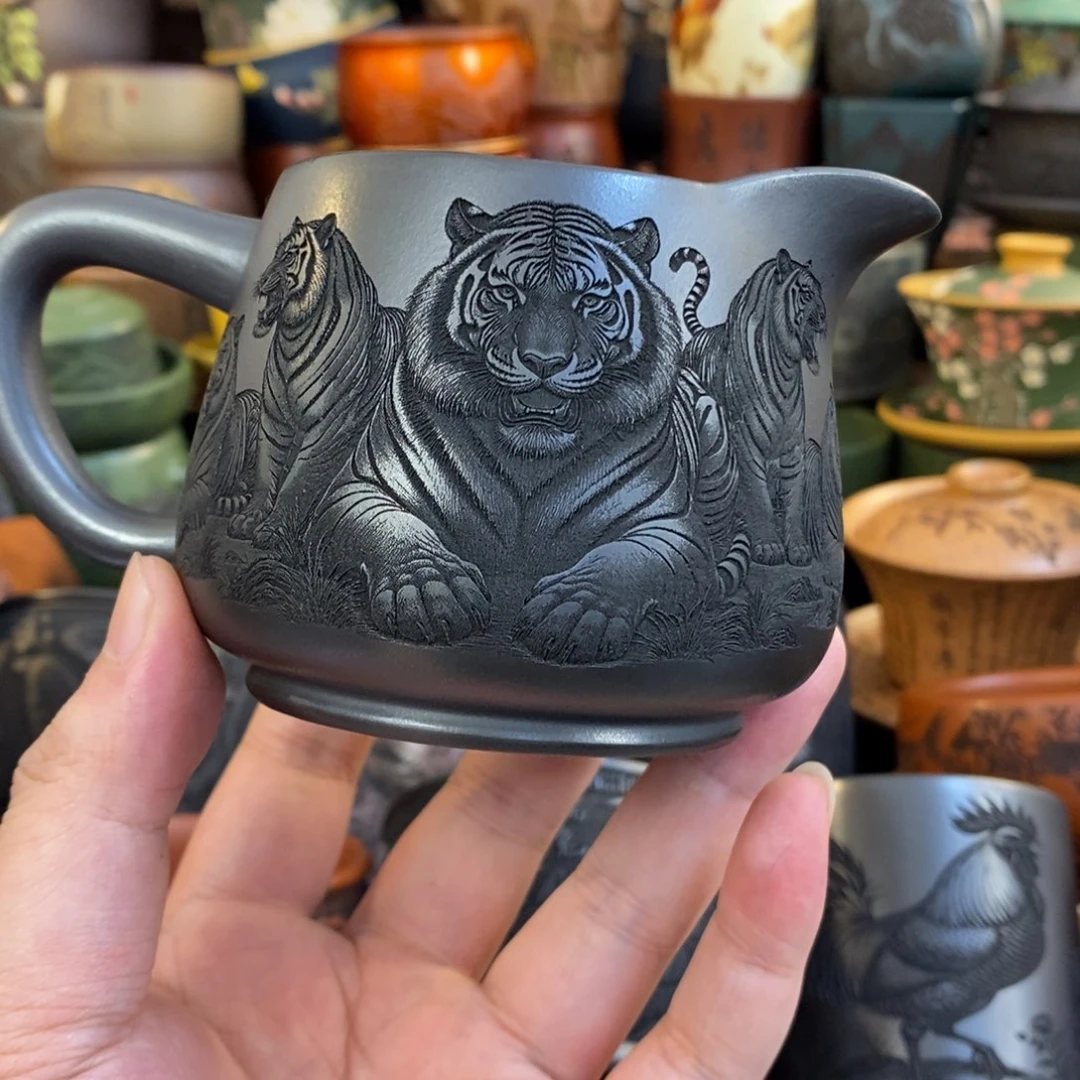 紫砂公道杯宜兴全手工紫砂杯