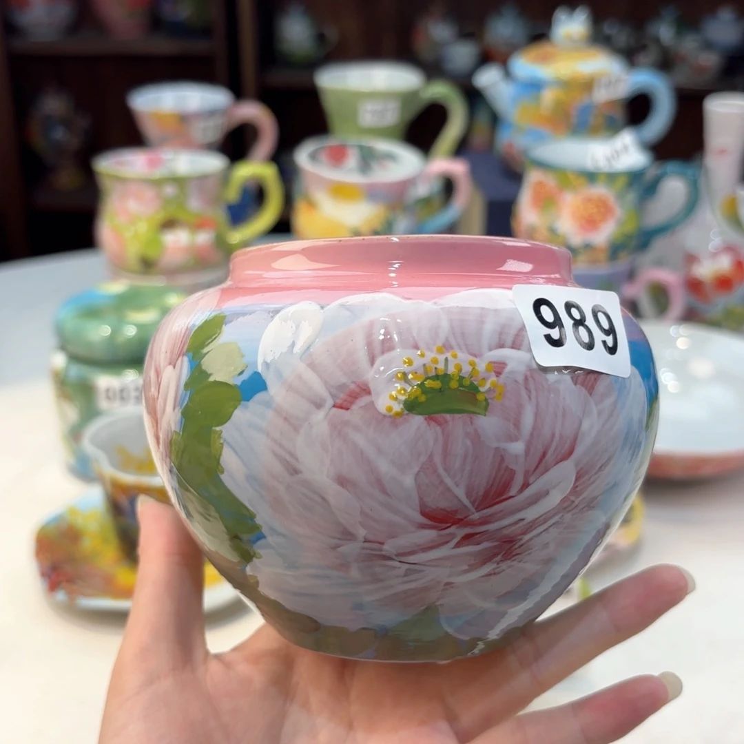 景德镇手绘高温釉下彩陶瓷茶具