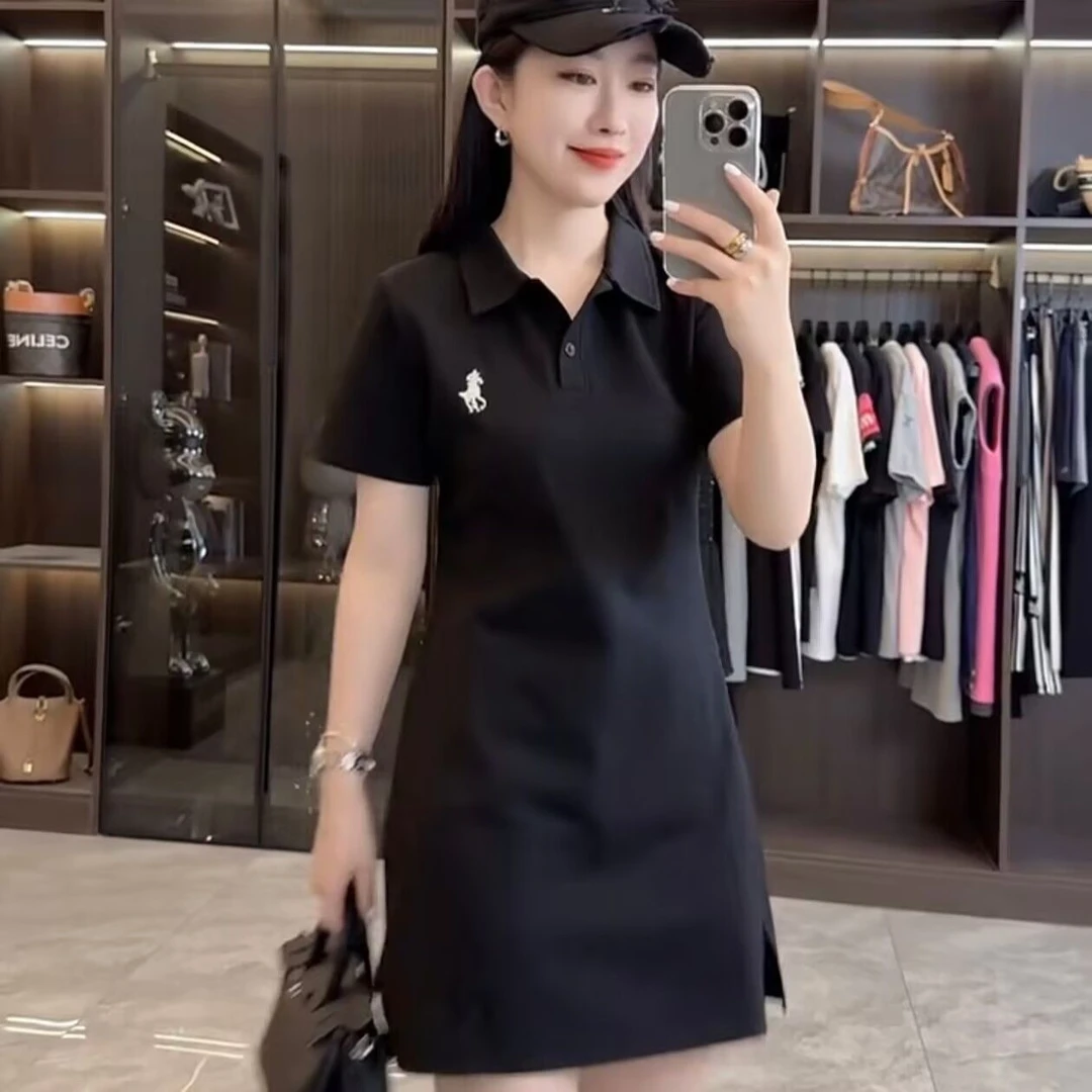 polo衫连衣裙女收腰夏季2025欧货夏季运动套装女款2025新款爆款