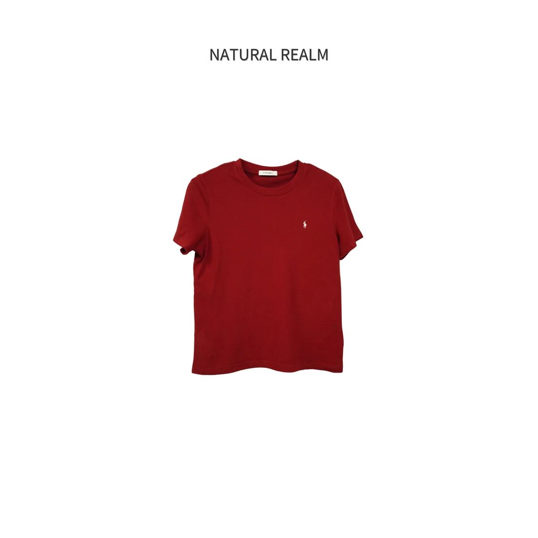 {NATURAL REALM}百搭款短袖T恤圆领休闲套头常规通勤时尚