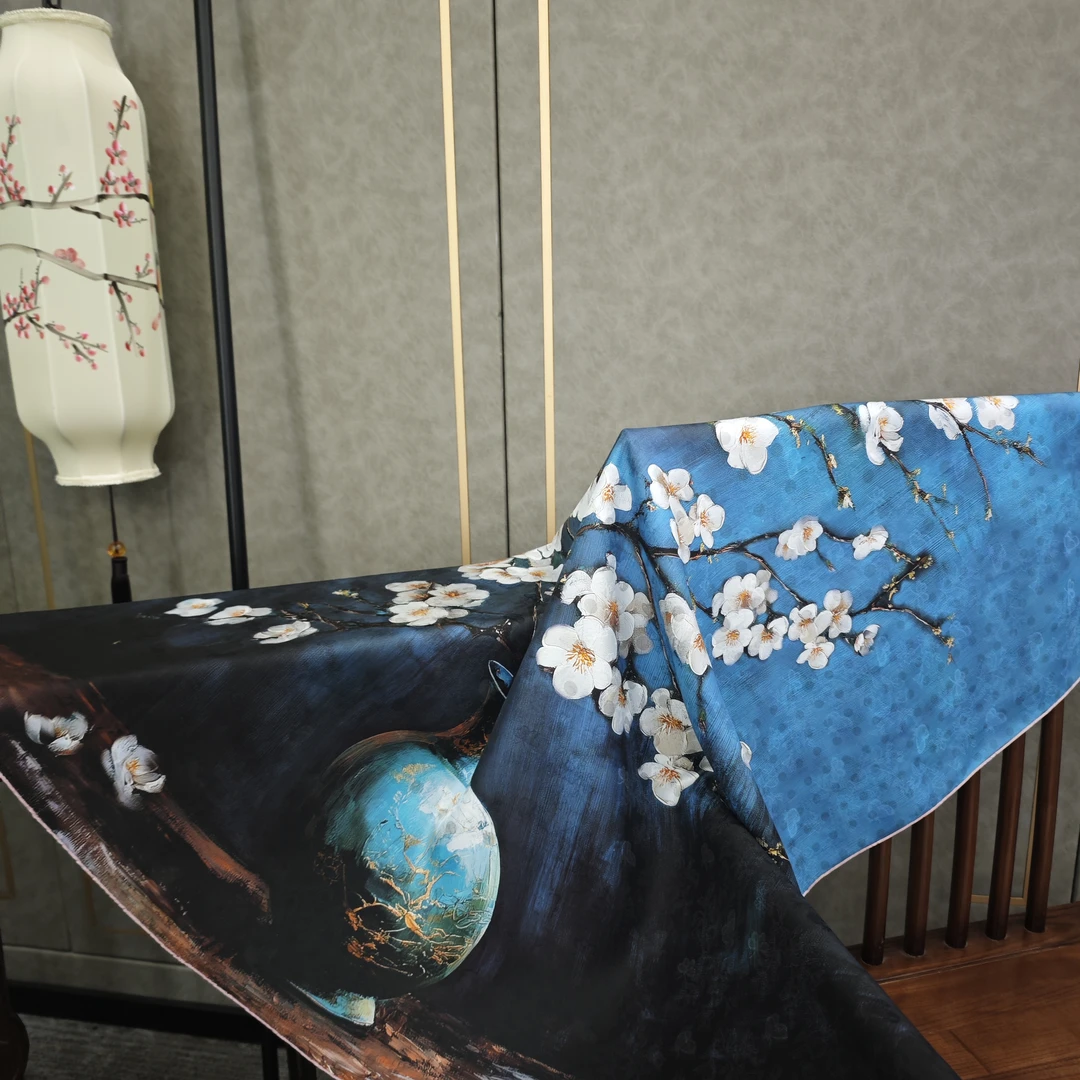 帝妃丝绸【】110×110双面异色花萝纹织花提花桑蚕丝丝巾