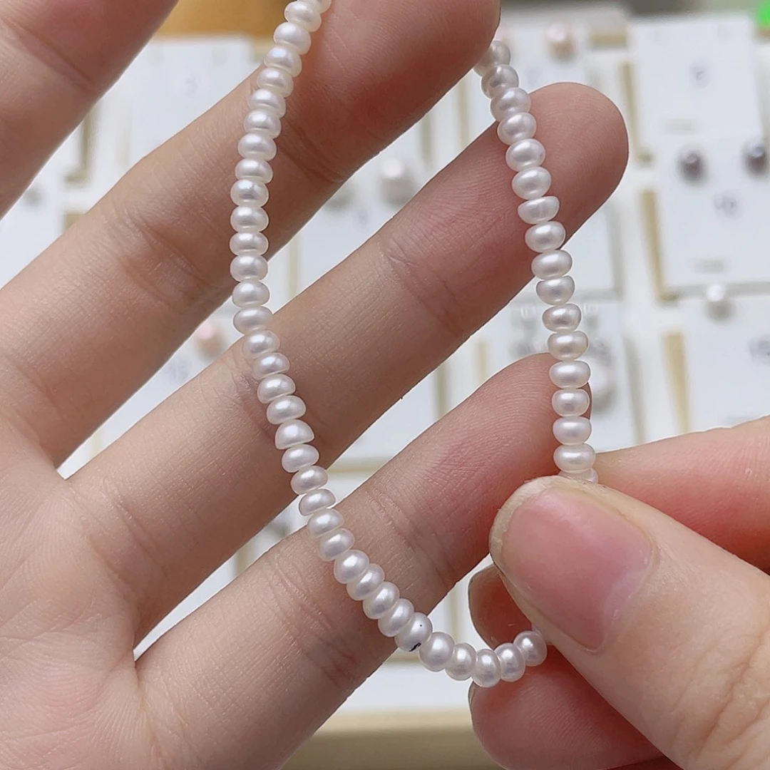 阿****淡水珍珠手绳银S925镶嵌