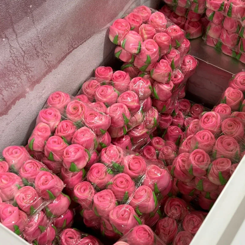 【健康营养】玫瑰花馒头速冻馒头特色美食风味食品适合在家囤的速食