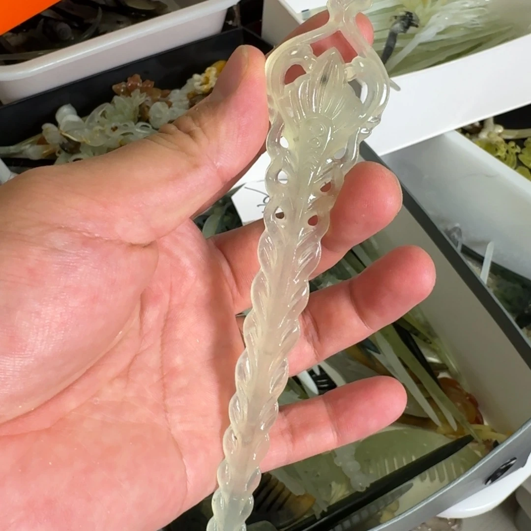 未镶嵌蛇纹石玉发饰