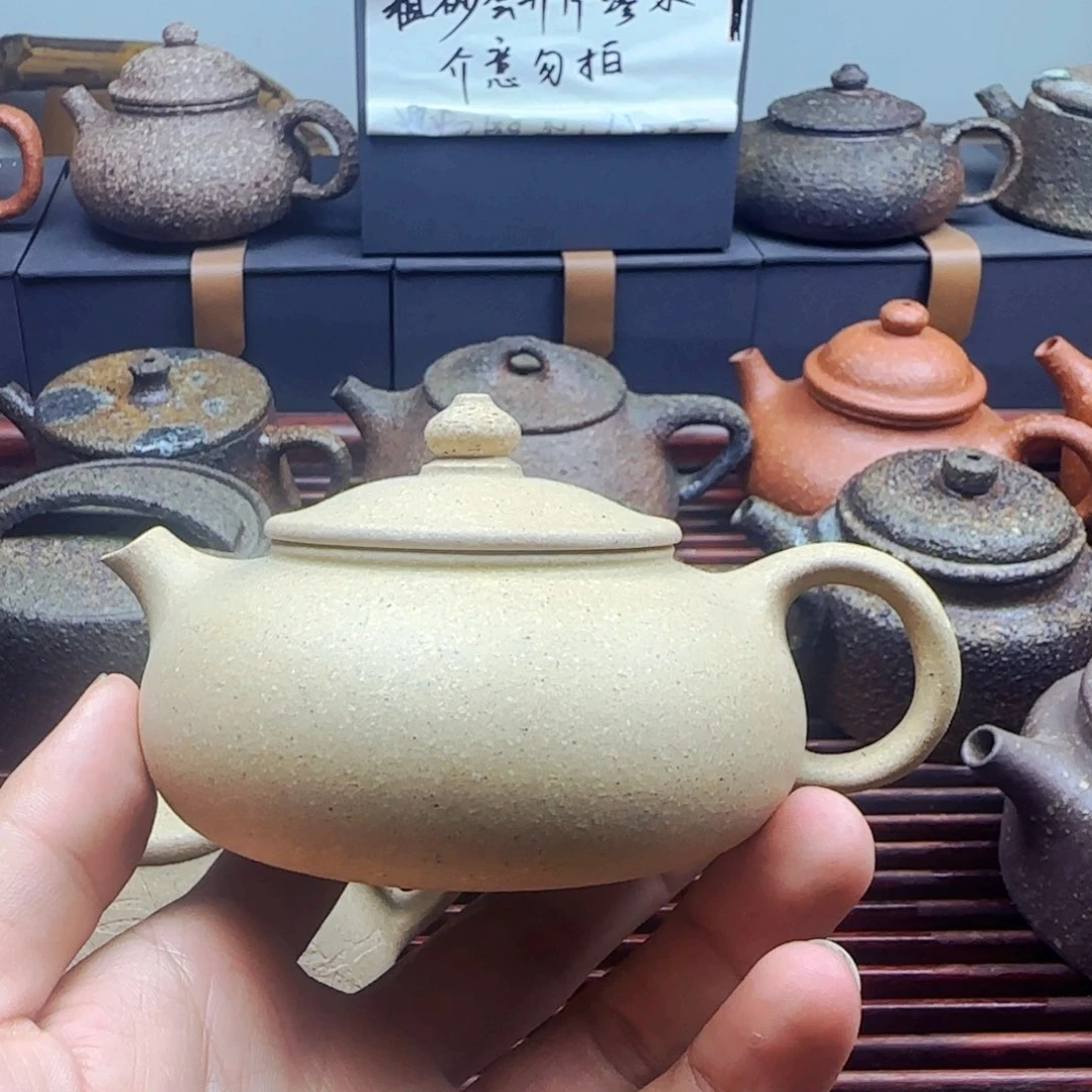 皇***勒茶壶紫砂三十目本绿寒江150cc