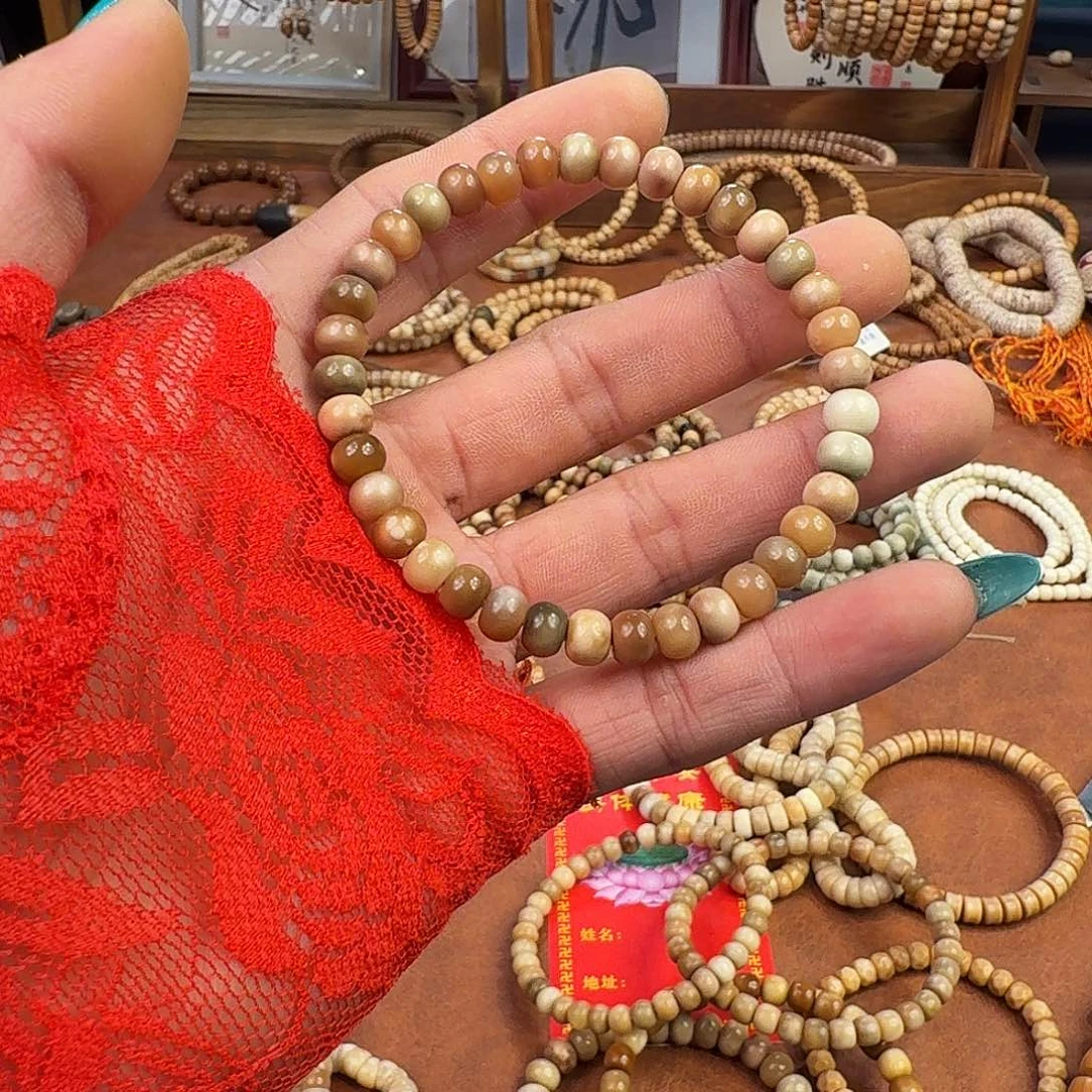 手串菩提根/象牙果龙脊菩提算盘多宝单圈