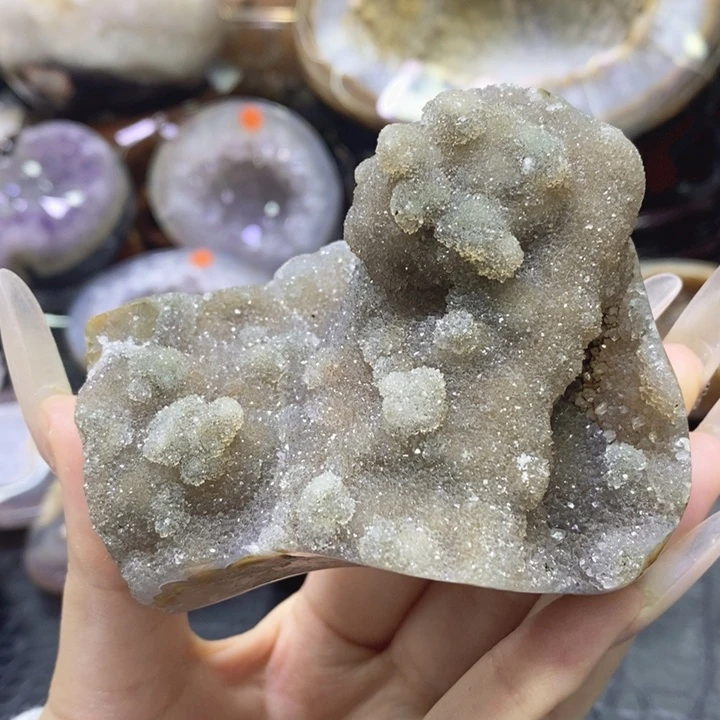 未镶嵌珠宝半成品紫晶绿软啵啵块