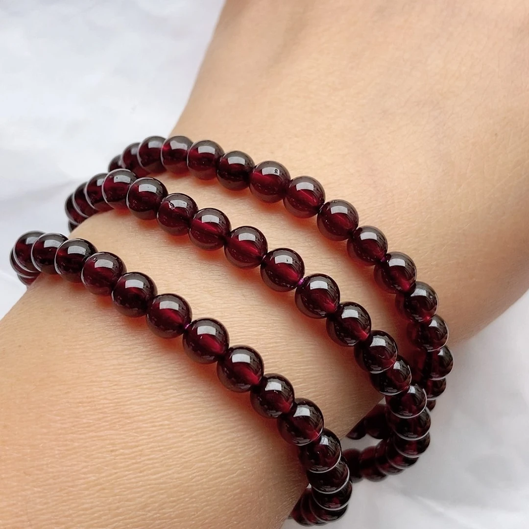 石榴石手链未镶嵌6.0福利