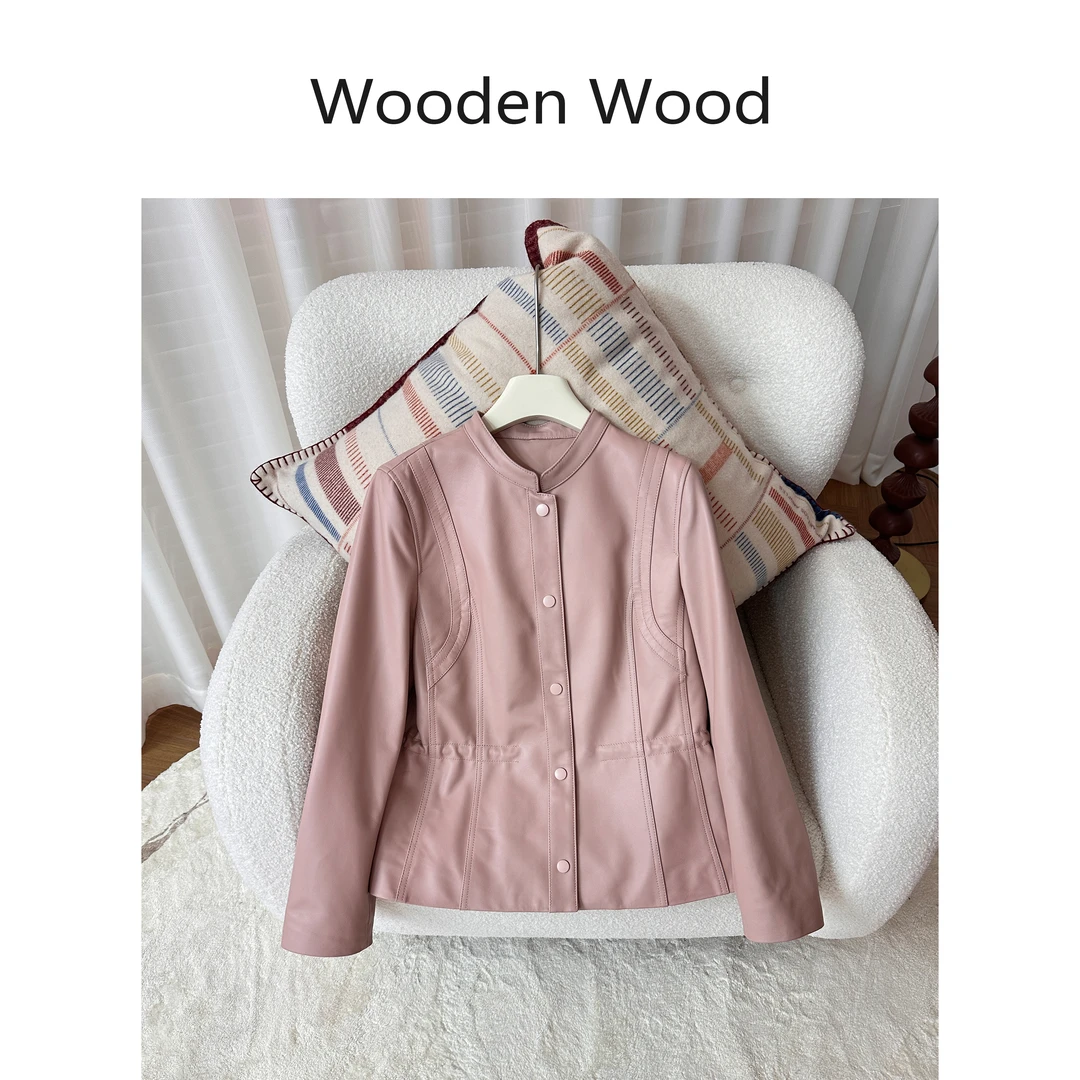 Wooden Wood“柔韧宣言”高端设计感百搭舒适减龄绵羊皮衣W25QS869